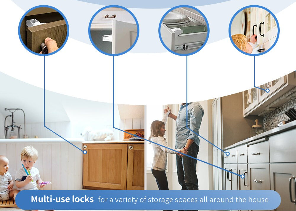 Magnetic Children Safety Lock Baby Cabinet Lock Children Protection Kids Drawer Locker Baby Security Cupboard Childproof Locks